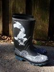 Boots! With koi design, side view 1
